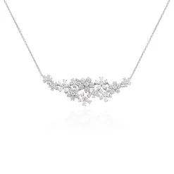 Histoire d'Or Collier Midnight Flower Argent Blanc Oxyde De Zirconium* Colliers|Colliers
