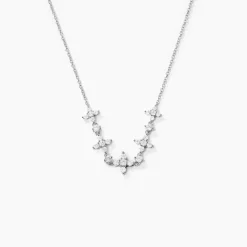 Histoire d'Or Collier Midnight Flower Argent Blanc Oxyde De Zirconium* Colliers|Colliers