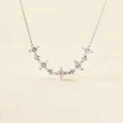 Histoire d'Or Collier Midnight Flower Argent Blanc Oxyde De Zirconium* Colliers|Colliers