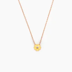 Clearance Histoire d'Or Collier Mimosa Argent Rose Oxyde De Zirconium