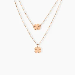 Hot Histoire d'Or Collier Mimosa Argent Rose