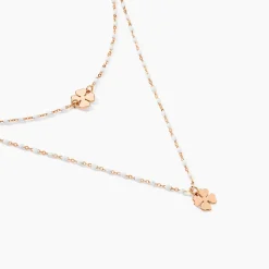 Hot Histoire d'Or Collier Mimosa Argent Rose