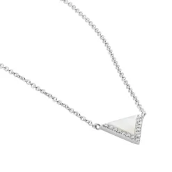 Histoire d'Or Collier Mori Argent Blanc Oxyde De Zirconium Et Nacre* Colliers|Colliers