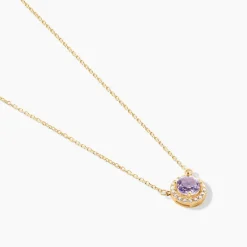 Outlet Histoire d'Or Collier Munira Or Jaune Améthyste Oxyde De Zirconium