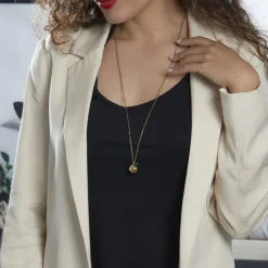 Histoire d'Or Collier My Bola Acier Jaune Aventurine* Colliers|Sautoirs