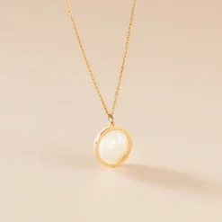 Online Histoire d'Or Collier Naïade Or Jaune Nacre