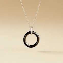 Histoire d'Or Collier Natacha Cera Argent Blanc Céramique Et Oxyde De Zirconium