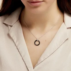 Histoire d'Or Collier Natacha Cera Argent Blanc Céramique Et Oxyde De Zirconium