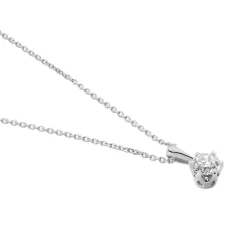 Hot Histoire d'Or Collier Natalia Platine Blanc Diamant