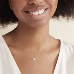 Histoire d'Or Collier Naziha Or Blanc Oxyde De Zirconium* Colliers|Colliers