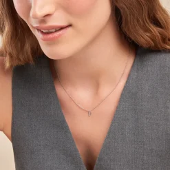 Hot Histoire d'Or Collier Neruda Argent Blanc Oxyde De Zirconium