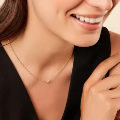 New Histoire d'Or Collier Nigelle Argent Jaune Oxyde De Zirconium