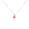 New Histoire d'Or Collier Ninon Argent Rose Perle D'imitation Et Chrysoprase
