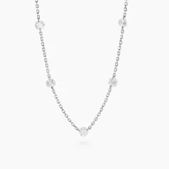 Discount Histoire d'Or Collier Noha Argent Blanc Oxyde De Zirconium