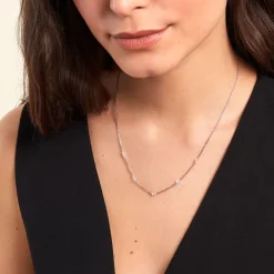 Discount Histoire d'Or Collier Noha Argent Blanc Oxyde De Zirconium