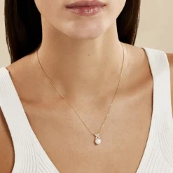 Histoire d'Or Collier Norah Or Jaune Perle De Culture Et Oxyde De Zirconium* Colliers|Colliers