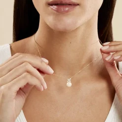 Histoire d'Or Collier Norah Or Jaune Perle De Culture Et Oxyde De Zirconium* Colliers|Colliers