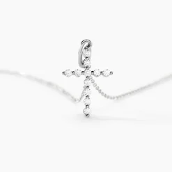 Hot Histoire d'Or Collier Norine Argent Blanc Oxyde De Zirconium