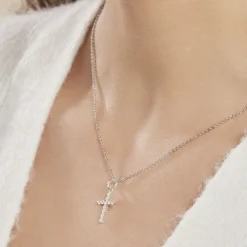 Hot Histoire d'Or Collier Norine Argent Blanc Oxyde De Zirconium