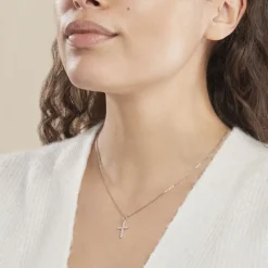 Hot Histoire d'Or Collier Norine Argent Blanc Oxyde De Zirconium