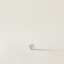 Discount Histoire d'Or Collier Nylon Argent Blanc Oxyde