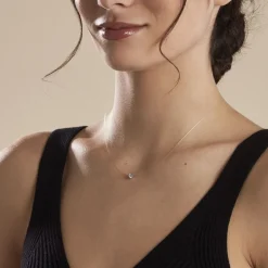 Discount Histoire d'Or Collier Nylon Argent Blanc Oxyde