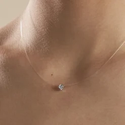 Discount Histoire d'Or Collier Nylon Argent Blanc Oxyde