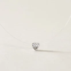 Histoire d'Or Collier Nylon Argent Blanc Oxyde* Colliers|Colliers