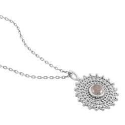 Clearance Histoire d'Or Collier Nyoko Argent Blanc Labradorite