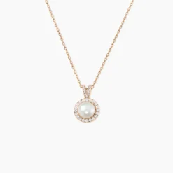 Online Histoire d'Or Collier Olivia Argent Rose Perle De Culture Et Oxyde De Zirconium