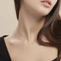 Hot Histoire d'Or Collier Olly Or Blanc Oxyde De Zirconium