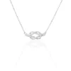 Histoire d'Or Collier Ondine Or Blanc Diamant