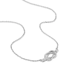 Histoire d'Or Collier Ondine Or Blanc Diamant