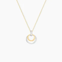 Clearance Histoire d'Or Collier Or Bicolore Blanc Et Jaune Eloisia Diamants