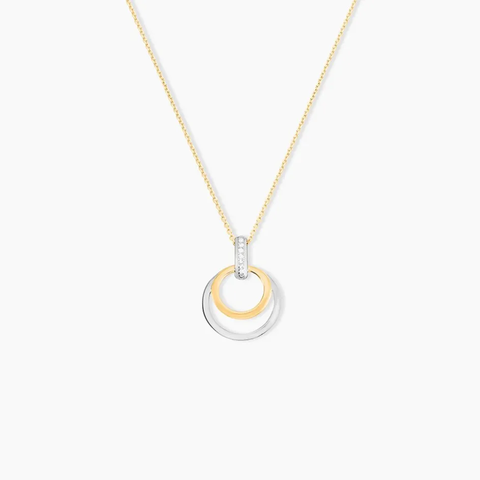 Clearance Histoire d'Or Collier Or Bicolore Blanc Et Jaune Eloisia Diamants
