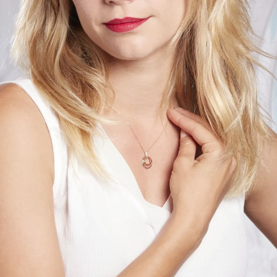 Clearance Histoire d'Or Collier Or Bicolore Blanc Et Jaune Eloisia Diamants