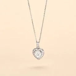 Outlet Histoire d'Or Collier Or Blanc Charity Oxydes De Zirconium