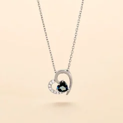 Best Histoire d'Or Collier Or Blanc Eliana Topaze Oxydes or blanc topaze london blue