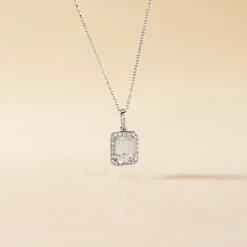 Histoire d'Or Collier Or Blanc Goulven Oxyde De Zirconium* Colliers|Colliers