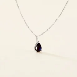 Clearance ADG Collier Or Blanc Goutte Saphir or blanc saphir