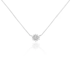 Hot Histoire d'Or Collier Or Blanc Kristel Oxydes De Zirconium