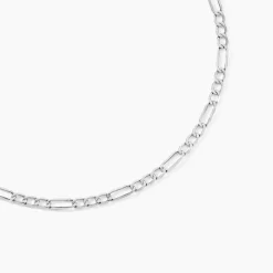 Discount Histoire d'Or Collier Or Blanc Maille Alternée 1/3
