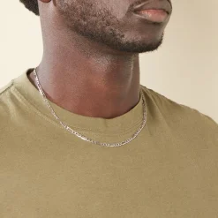 Discount Histoire d'Or Collier Or Blanc Maille Alternée 1/3