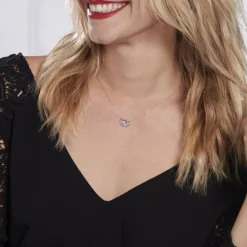 Histoire d'Or Collier Or Blanc Melisenda Saphirs