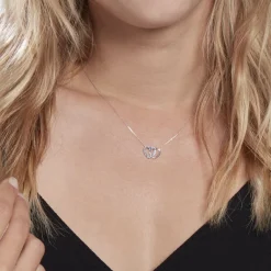 Histoire d'Or Collier Or Blanc Melisenda Saphirs