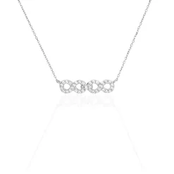 Sale Histoire d'Or Collier Or Blanc Oxyde De Zirconium