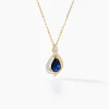 Discount Histoire d'Or Collier Or Jaune Angelika Saphir
