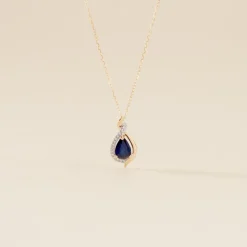 Hot Histoire d'Or Collier Or Jaune Angelika Saphir