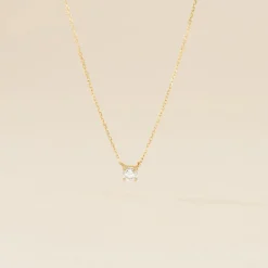 New Histoire d'Or Collier Or Jaune Aphrodite Diamant Synthetique or jaune diamant synthétique