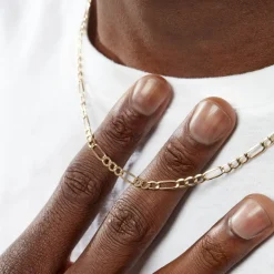 Hot Histoire d'Or Collier Or Jaune Cameo Maille Alternée 1/3